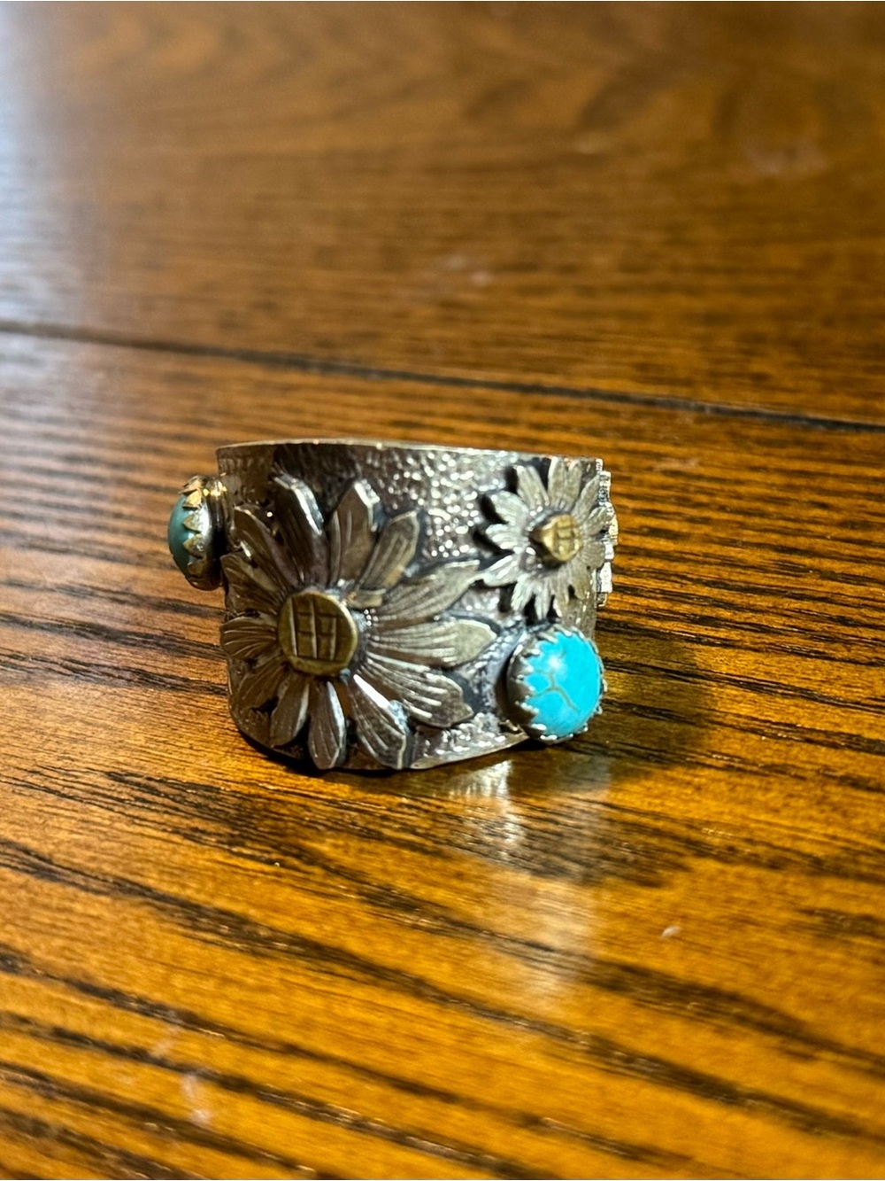 Rowdy Rose Silver/Kingman Turquoise Ring